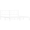 Metallinen sängynrunko päädyllä valkoinen 200x200 cm