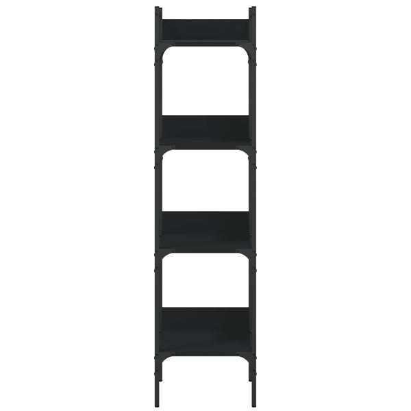 Kirjahylly 4 tasoa musta 35x30x138,5 cm tekninen puu