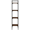 Kirjahylly 4 tasoa ruskea tammi 35x30x138,5 cm tekninen puu