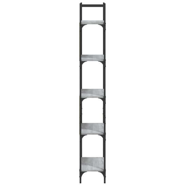 Kirjahylly 5 tasoa harmaa Sonoma 60,5x24x166,5 cm tekninen puu