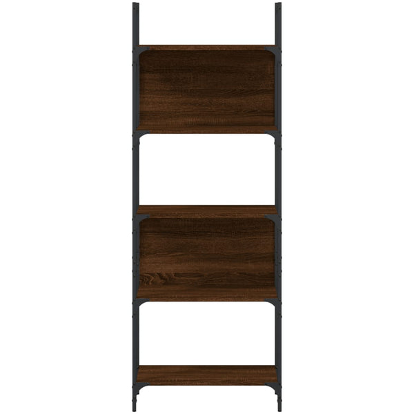 Kirjahylly 5 tasoa ruskea tammi 60,5x24x166,5 cm tekninen puu