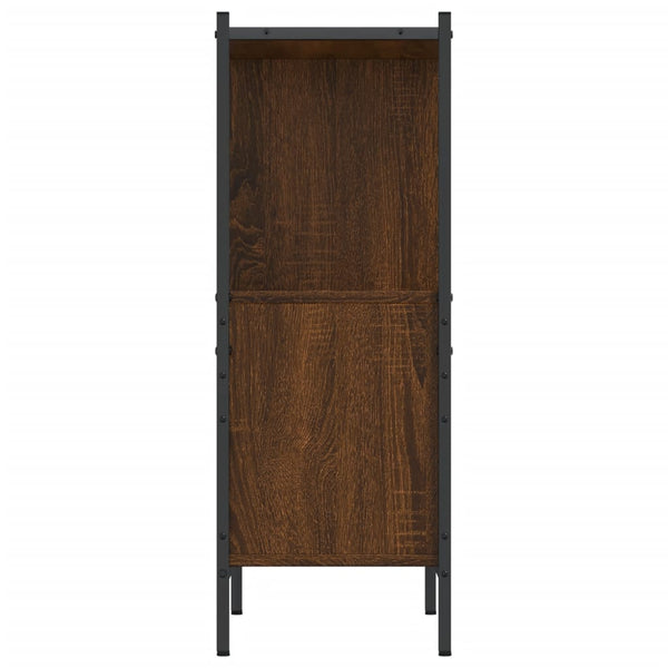 Kirjahylly ruskea tammi 72x28x77,5 cm tekninen puu