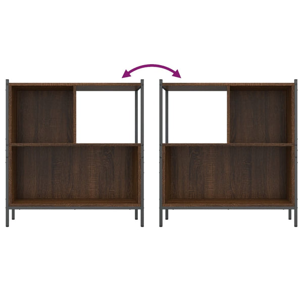 Kirjahylly ruskea tammi 72x28x77,5 cm tekninen puu