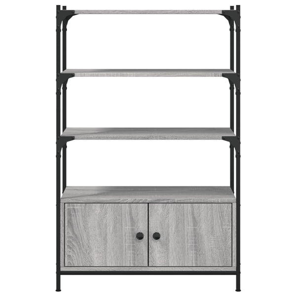 Kirjahylly 3 tasoa harmaa Sonoma 70x30x109,5 cm tekninen puu