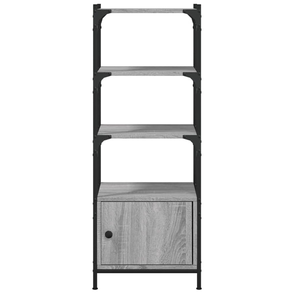 Kirjahylly 3 tasoa harmaa Sonoma 41x30x109,5 cm tekninen puu