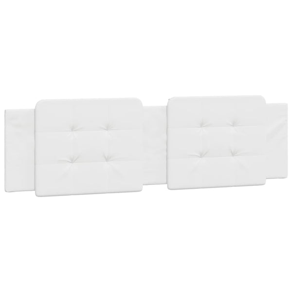 Sängynrunko päädyllä valkoinen 180x200 cm keinonahka