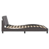 Sängynrunko LED-valoilla harmaa 160x200 cm keinonahka