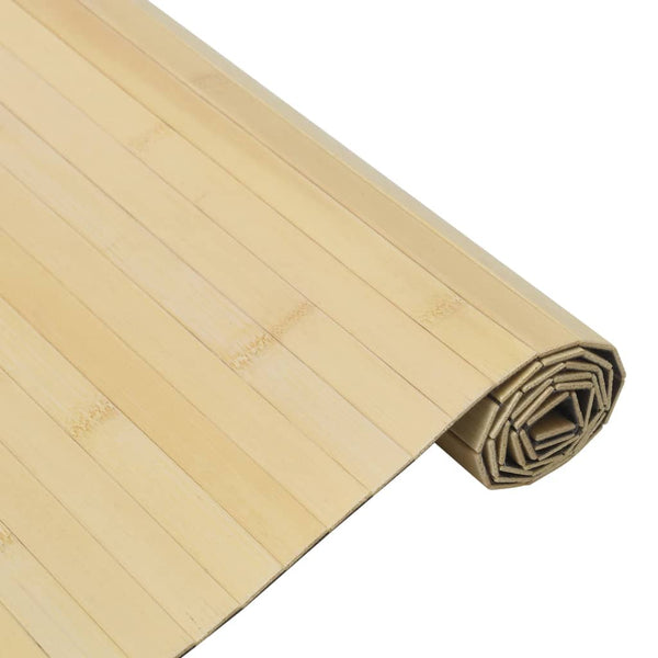 Matto suorakaide vaalea luonnollinen 70x100 cm bambu
