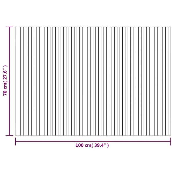 Matto suorakaide vaalea luonnollinen 70x100 cm bambu