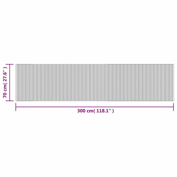 Matto suorakaide ruskea 70x300 cm bambu