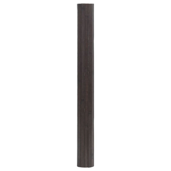 Matto suorakaide tummanruskea 70x300 cm bambu