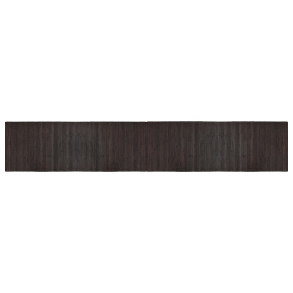 Matto suorakaide tummanruskea 70x400 cm bambu