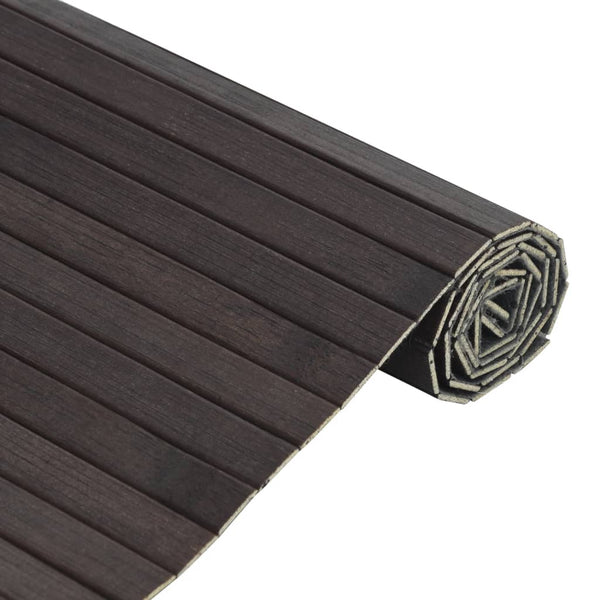 Matto suorakaide tummanruskea 70x400 cm bambu