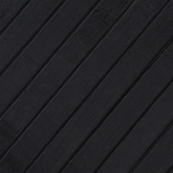 Matto suorakaide musta 70x500 cm bambu