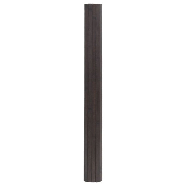 Matto suorakaide tummanruskea 100x200 cm bambu