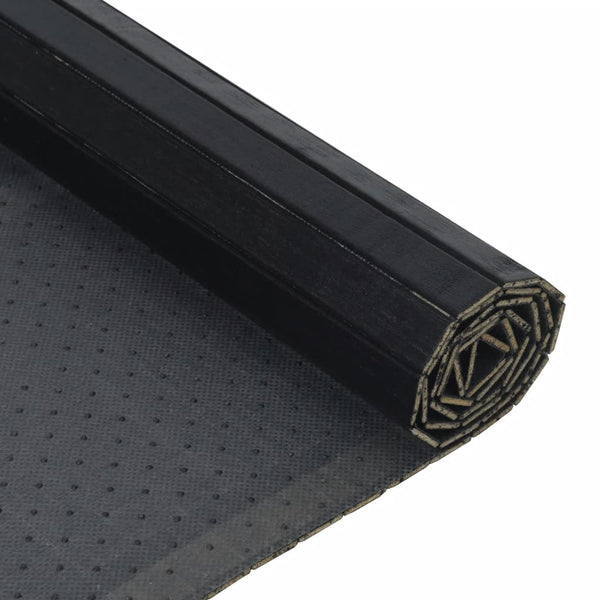 Matto suorakaide musta 100x400 cm bambu