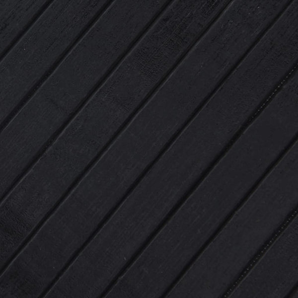 Matto suorakaide musta 100x400 cm bambu