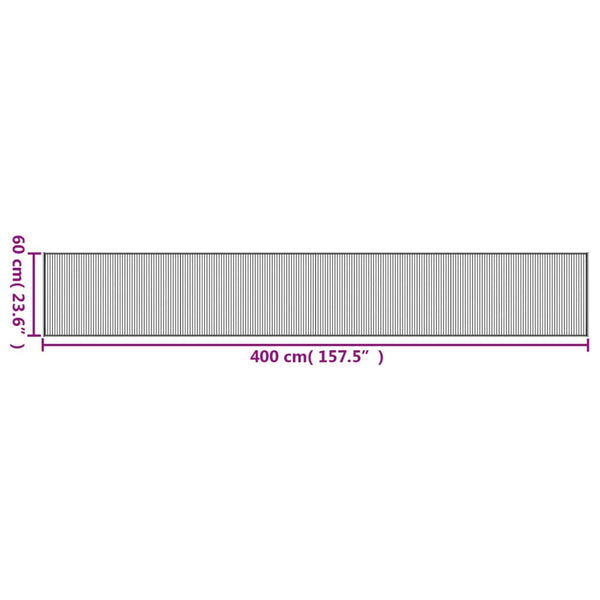 Ruskea matto suorakaide Gemaladin 60x400cm (bambu)