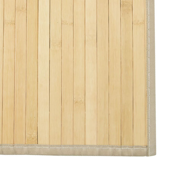 Matto suorakaide vaalea luonnollinen 60x400 cm bambu