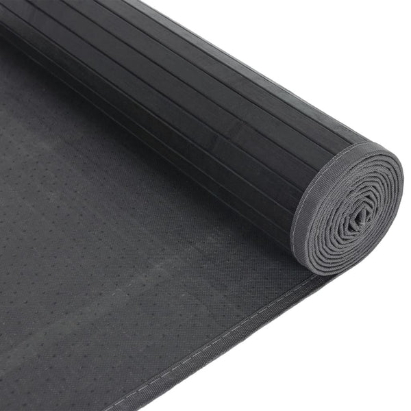 Matto suorakaide harmaa 80x400 cm bambu