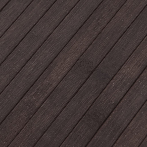 Matto suorakaide tummanruskea 80x400 cm bambu
