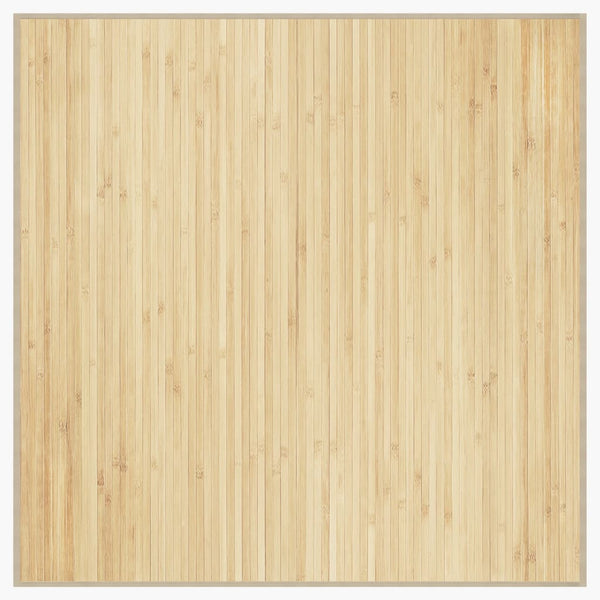 Matto neliö vaalea luonnollinen 100x100 cm bambu
