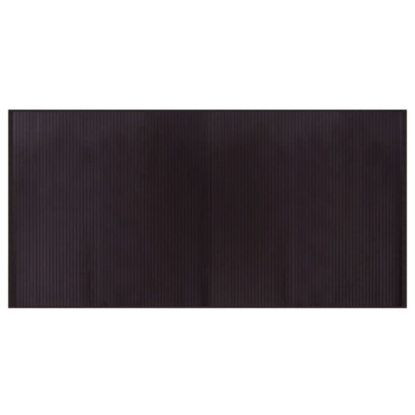Matto suorakaide tummanruskea 100x200 cm bambu
