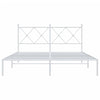 Metallinen sängynrunko päädyllä valkoinen 160x200 cm