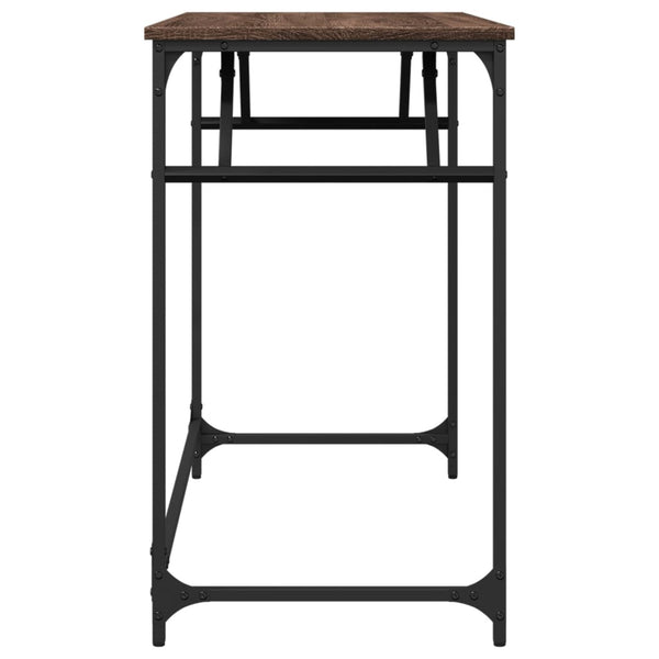 Työpöytä ruskea 100x45x76cm tekninen puu ja jauhemaalattu teräs
