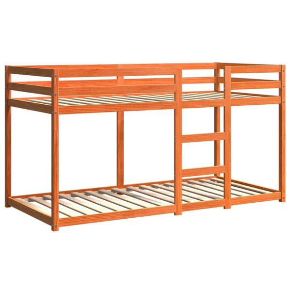 Kerrossänky vahanruskea 90x200 cm täysi mänty