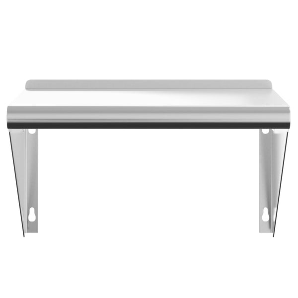 Seinähylly 50x30x31 cm hopea ruostumaton teräs