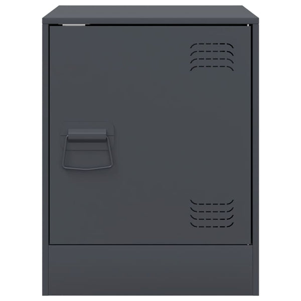 Yöpöydät 2 kpl antrasiitti 34,5x39x44 cm teräs