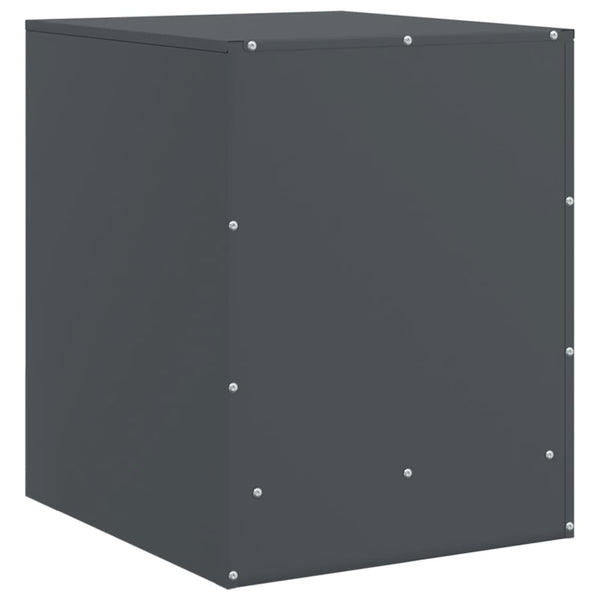 Yöpöydät 2 kpl antrasiitti 34,5x39x44 cm teräs