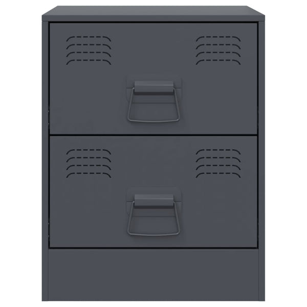 Yöpöytä antrasiitti 34,5x39x44 cm teräs