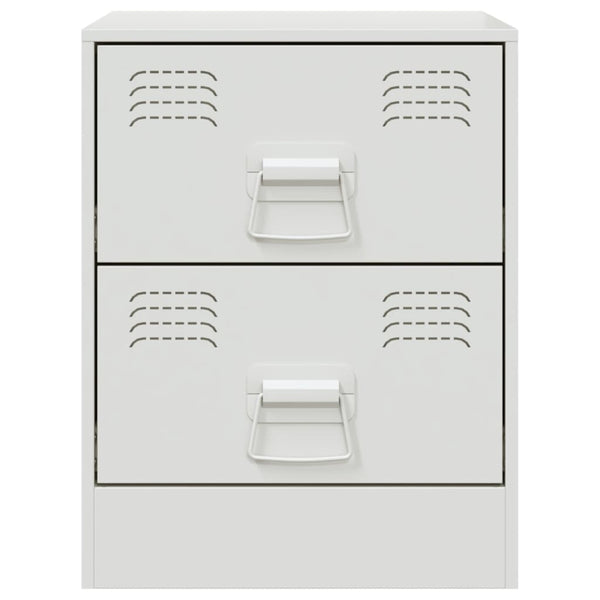 Yöpöytä valkoinen 34,5x39x44 cm teräs