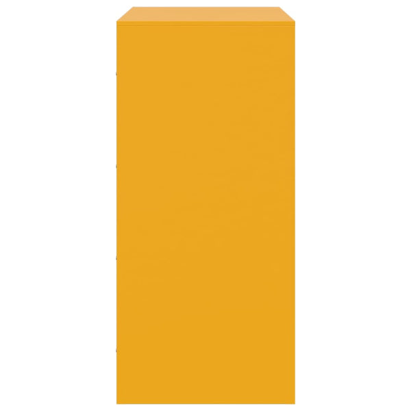 Yöpöytä sinapinkeltainen 67x39x83 cm teräs