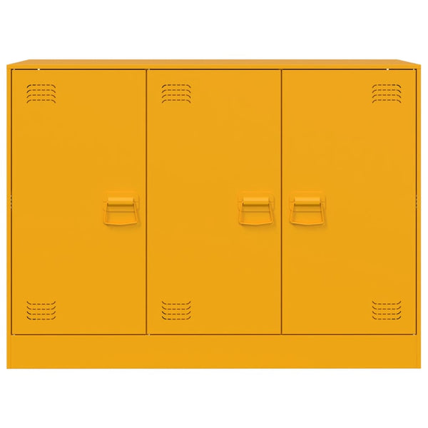 Yöpöytä sinapinkeltainen 99x39x73 cm teräs