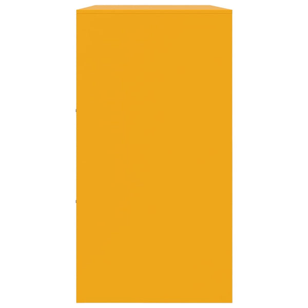 Yöpöytä sinapinkeltainen 99x39x73 cm teräs