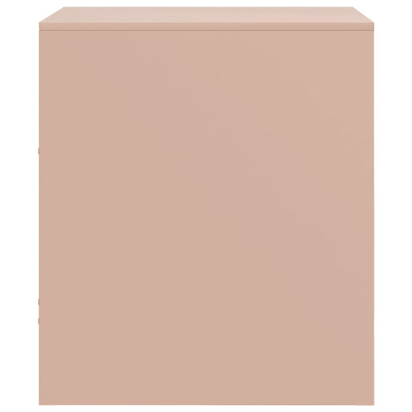 Yöpöydät 2 kpl pinkki 34,5x39x44 cm teräs