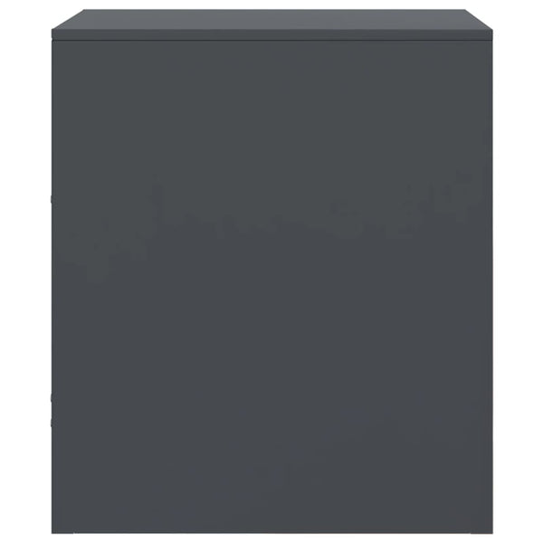 Yöpöydät 2 kpl antrasiitti 34,5x39x44 cm teräs