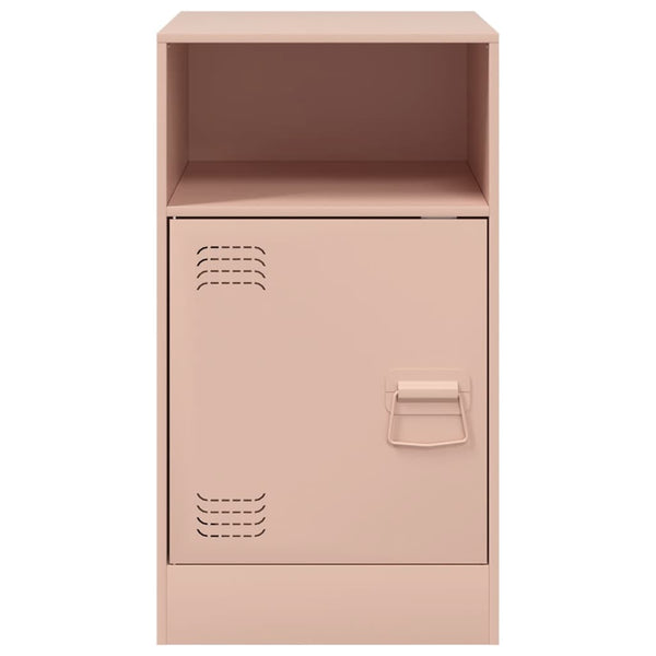 Yöpöydät 2 kpl pinkki 34,5x39x62 cm teräs