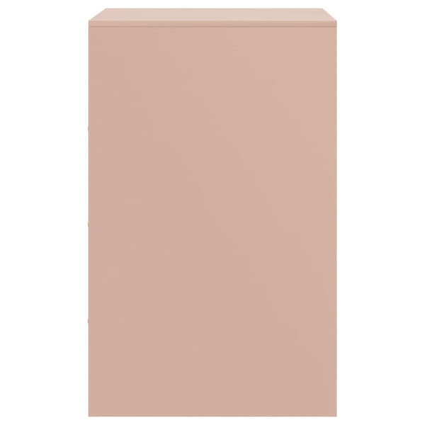 Yöpöydät 2 kpl pinkki 34,5x39x62 cm teräs