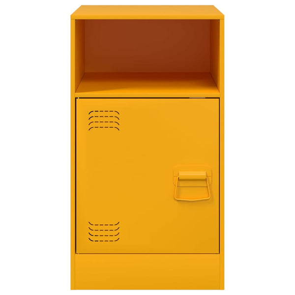 Yöpöytä sinapinkeltainen 34,5x39x62 cm teräs