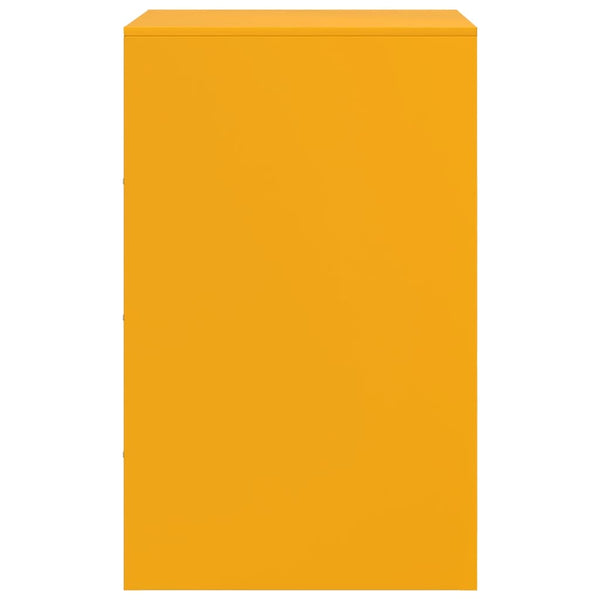 Yöpöytä sinapinkeltainen 34,5x39x62 cm teräs