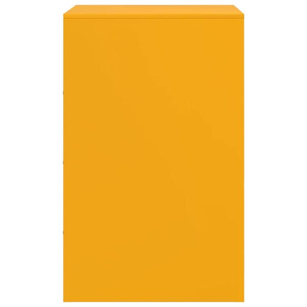 Yöpöydät 2 kpl sinapinkeltainen 34,5x39x62 cm teräs