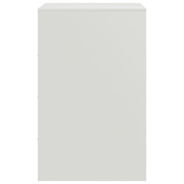 Yöpöydät 2 kpl valkoinen 34,5x39x62 cm teräs