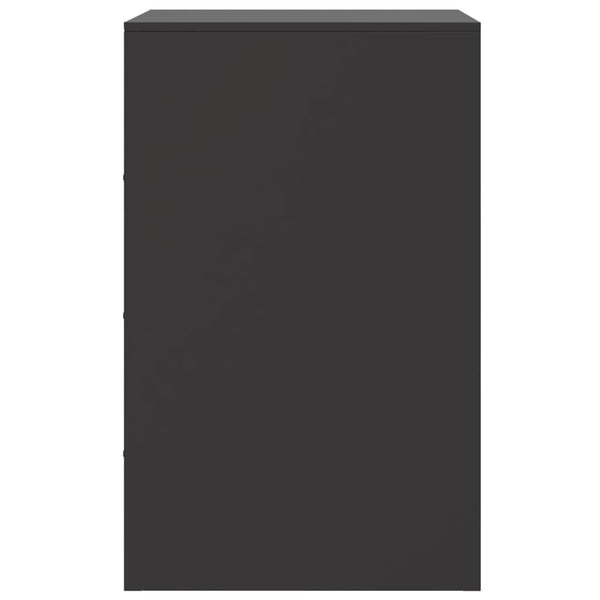 Yöpöydät 2 kpl musta 34,5x39x62 cm teräs