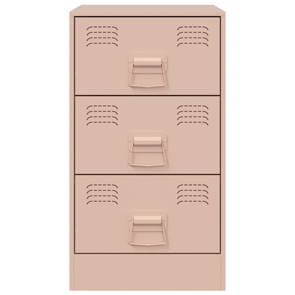 Yöpöytä pinkki 34,5x39x62 cm teräs