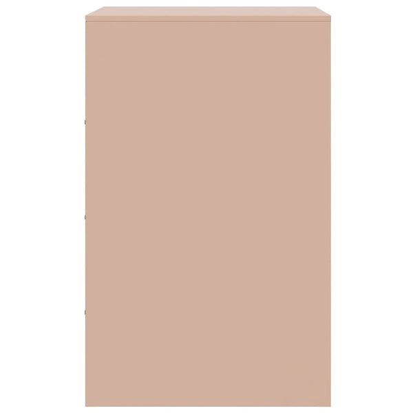 Yöpöydät 2 kpl pinkki 34,5x39x62 cm teräs