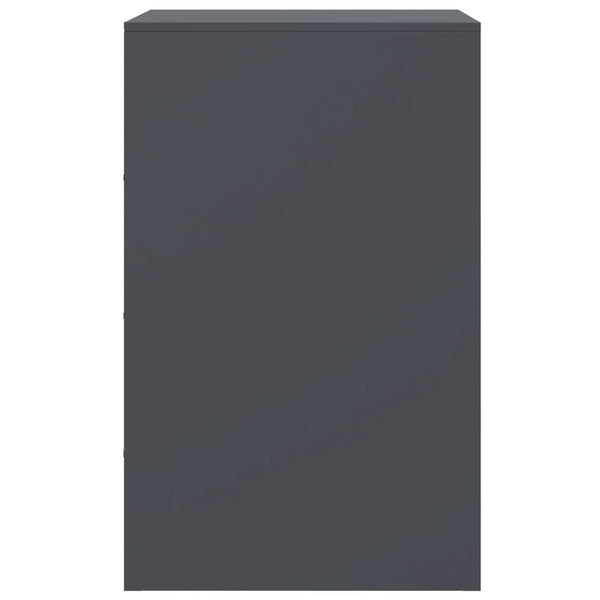 Yöpöydät 2 kpl antrasiitti 34,5x39x62 cm teräs